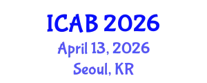 International Conference on Agriculture and Biotechnology (ICAB) April 13, 2026 - Seoul, Republic of Korea
