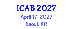 International Conference on Agriculture and Biotechnology (ICAB) April 17, 2027 - Seoul, Republic of Korea