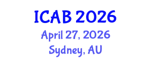 International Conference on Agriculture and Biotechnology (ICAB) April 27, 2026 - Sydney, Australia