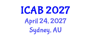 International Conference on Agriculture and Biotechnology (ICAB) April 24, 2027 - Sydney, Australia