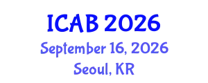 International Conference on Agriculture and Biotechnology (ICAB) September 16, 2026 - Seoul, Republic of Korea