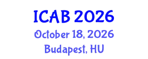 International Conference on Agriculture and Biotechnology (ICAB) October 18, 2026 - Budapest, Hungary