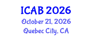 International Conference on Agriculture and Biotechnology (ICAB) October 21, 2026 - Quebec City, Canada