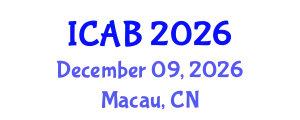 International Conference on Agriculture and Biotechnology (ICAB) December 09, 2026 - Macau, China