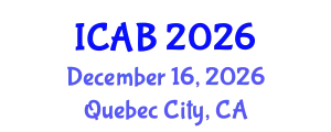 International Conference on Agriculture and Biotechnology (ICAB) December 16, 2026 - Quebec City, Canada