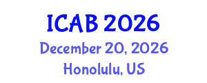 International Conference on Agriculture and Biotechnology (ICAB) December 20, 2026 - Honolulu, United States