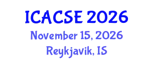 International Conference on Architectural, Civil and Structural Engineering (ICACSE) November 15, 2026 - Reykjavik, Iceland