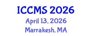 International Conference on Chemistry and Materials Science (ICCMS) April 13, 2026 - Marrakesh, Morocco