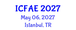 International Conference on Food and Agricultural Engineering (ICFAE) May 06, 2027 - Istanbul, Turkey