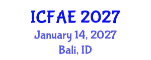 International Conference on Food and Agricultural Engineering (ICFAE) January 14, 2027 - Bali, Indonesia