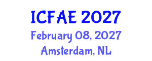 International Conference on Food and Agricultural Engineering (ICFAE) February 08, 2027 - Amsterdam, Netherlands