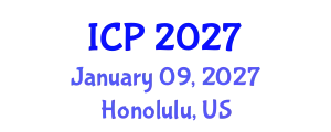 International Conference on Psychology (ICP) January 09, 2027 - Honolulu, United States