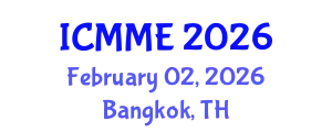 International Conference on Metallurgical and Materials Engineering (ICMME) February 02, 2026 - Bangkok, Thailand