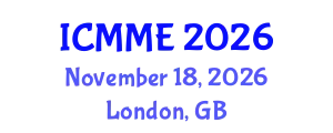 International Conference on Metallurgical and Materials Engineering (ICMME) November 18, 2026 - London, United Kingdom