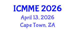 International Conference on Metallurgical and Materials Engineering (ICMME) April 13, 2026 - Cape Town, South Africa