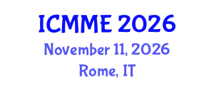 International Conference on Metallurgical and Materials Engineering (ICMME) November 11, 2026 - Rome, Italy
