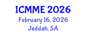 International Conference on Metallurgical and Materials Engineering (ICMME) February 16, 2026 - Jeddah, Saudi Arabia