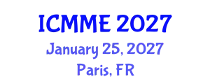 International Conference on Metallurgical and Materials Engineering (ICMME) January 25, 2027 - Paris, France