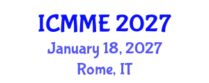 International Conference on Metallurgical and Materials Engineering (ICMME) January 18, 2027 - Rome, Italy