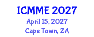 International Conference on Metallurgical and Materials Engineering (ICMME) April 15, 2027 - Cape Town, South Africa