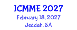 International Conference on Metallurgical and Materials Engineering (ICMME) February 18, 2027 - Jeddah, Saudi Arabia