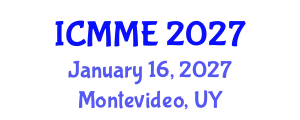 International Conference on Metallurgical and Materials Engineering (ICMME) January 16, 2027 - Montevideo, Uruguay