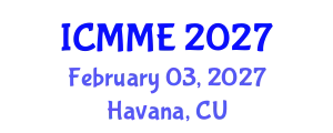 International Conference on Metallurgical and Materials Engineering (ICMME) February 03, 2027 - Havana, Cuba