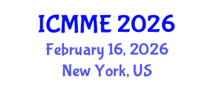 International Conference on Metallurgical and Materials Engineering (ICMME) February 16, 2026 - New York, United States