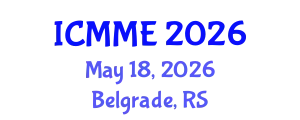 International Conference on Metallurgical and Materials Engineering (ICMME) May 18, 2026 - Belgrade, Serbia