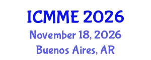 International Conference on Metallurgical and Materials Engineering (ICMME) November 18, 2026 - Buenos Aires, Argentina