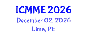 International Conference on Metallurgical and Materials Engineering (ICMME) December 02, 2026 - Lima, Peru