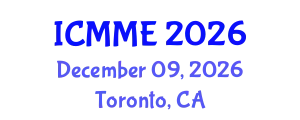 International Conference on Metallurgical and Materials Engineering (ICMME) December 09, 2026 - Toronto, Canada