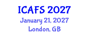 International Conference on Agricultural and Food Sciences (ICAFS) January 21, 2027 - London, United Kingdom