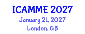 International Conference on Automotive, Mechanical and Materials Engineering (ICAMME) January 21, 2027 - London, United Kingdom