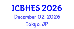 International Conference on Biological, Health and Environmental Sciences (ICBHES) December 02, 2026 - Tokyo, Japan