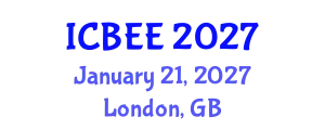 International Conference on Biotechnology and Environment Engineering (ICBEE) January 21, 2027 - London, United Kingdom