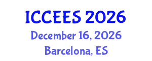 International Conference on Chemical, Ecological and Environmental Sciences (ICCEES) December 16, 2026 - Barcelona, Spain