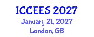 International Conference on Chemical, Ecological and Environmental Sciences (ICCEES) January 21, 2027 - London, United Kingdom