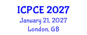 International Conference on Power and Control Engineering (ICPCE) January 21, 2027 - London, United Kingdom