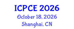 International Conference on Power and Control Engineering (ICPCE) October 18, 2026 - Shanghai, China