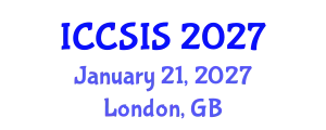 International Conference on Computer Science and Intelligent Systems (ICCSIS) January 21, 2027 - London, United Kingdom