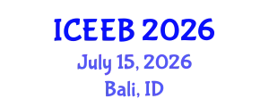 International Conference on Ecology and Environmental Biology (ICEEB) July 15, 2026 - Bali, Indonesia