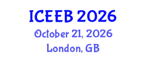 International Conference on Ecology and Environmental Biology (ICEEB) October 21, 2026 - London, United Kingdom
