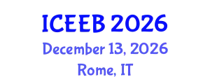 International Conference on Ecology and Environmental Biology (ICEEB) December 13, 2026 - Rome, Italy