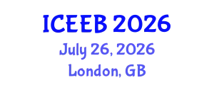 International Conference on Ecology and Environmental Biology (ICEEB) July 26, 2026 - London, United Kingdom
