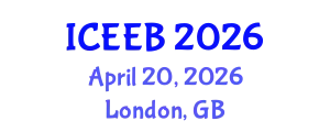 International Conference on Ecology and Environmental Biology (ICEEB) April 20, 2026 - London, United Kingdom