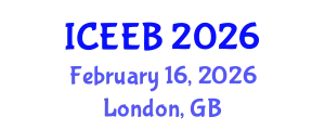 International Conference on Ecology and Environmental Biology (ICEEB) February 16, 2026 - London, United Kingdom