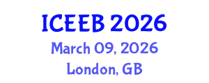 International Conference on Ecology and Environmental Biology (ICEEB) March 09, 2026 - London, United Kingdom