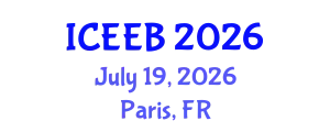 International Conference on Ecology and Environmental Biology (ICEEB) July 19, 2026 - Paris, France