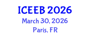 International Conference on Ecology and Environmental Biology (ICEEB) March 30, 2026 - Paris, France